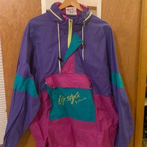 LifeStyle Vintage Color-Block Windbreaker